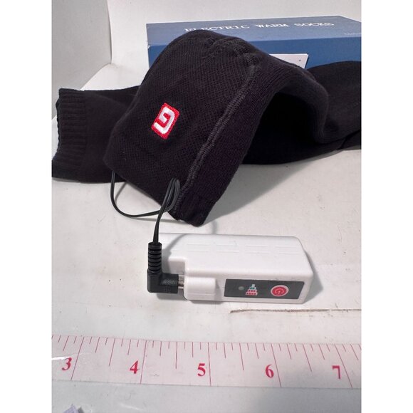 Electric Warm Heated Socks Rechargeable Battery Black Sz M - Picture 8 of 10